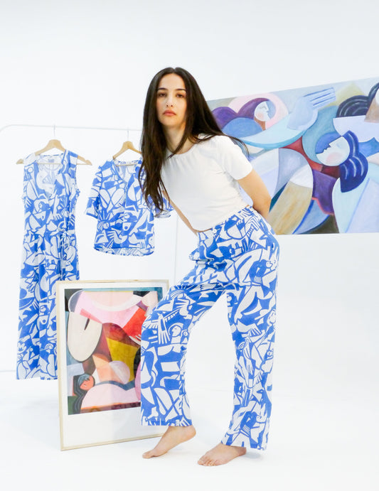 Seersucker Ali Pant - Claire Prouvost