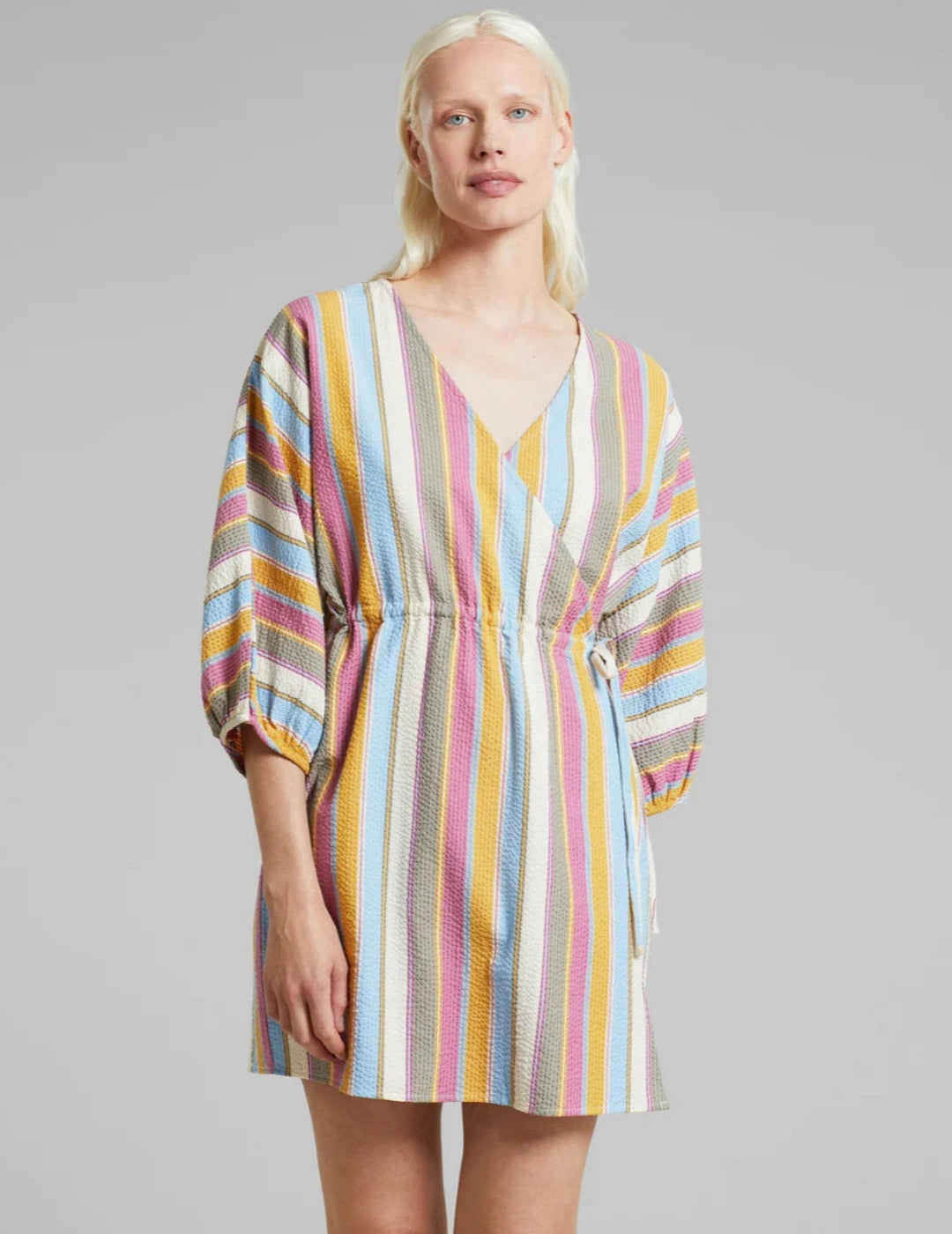Wrap Dress Ugglan Club Stripe Multi Color