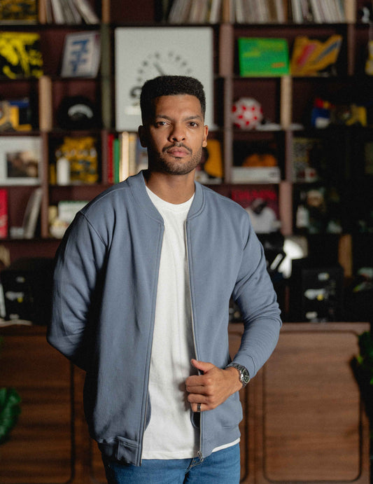 Everyday Zip Jacket - Washed Blue