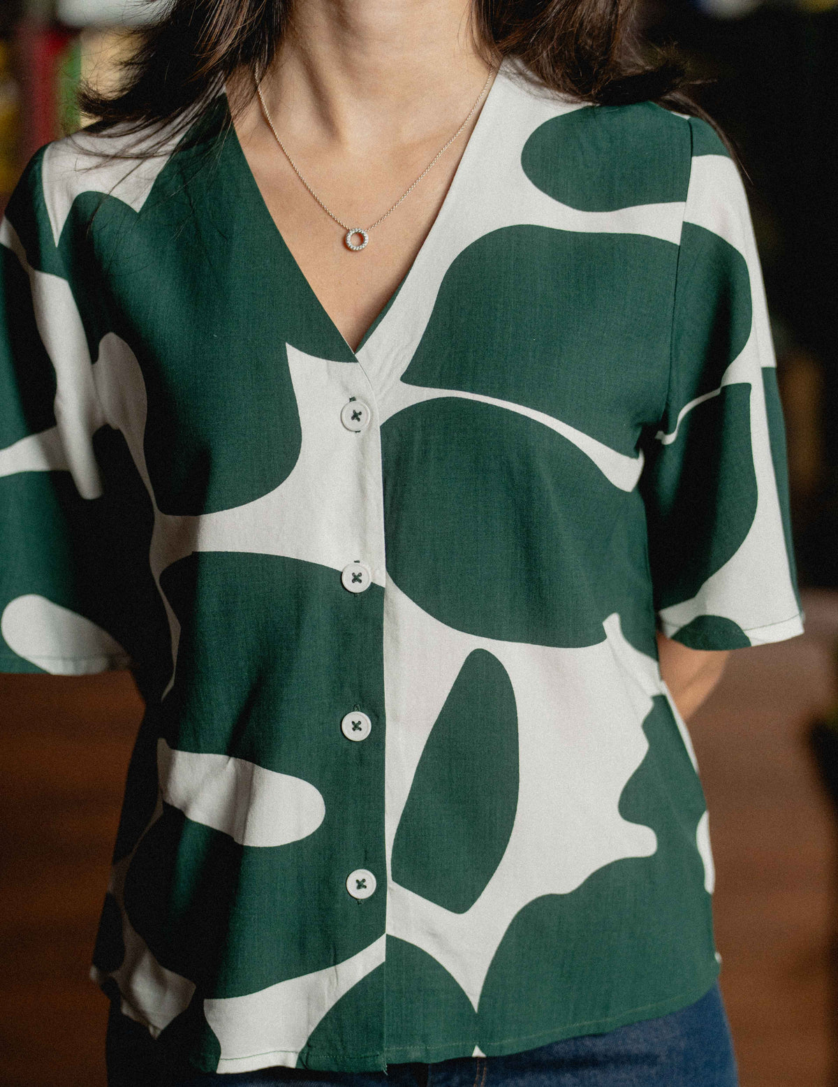Ecovero Lay Blouse - Shakti Print