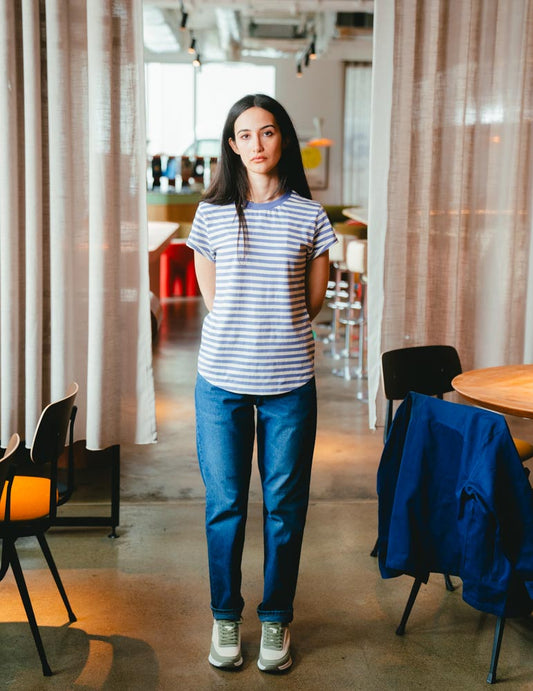 Rolled Sleeve Tee - Stripe