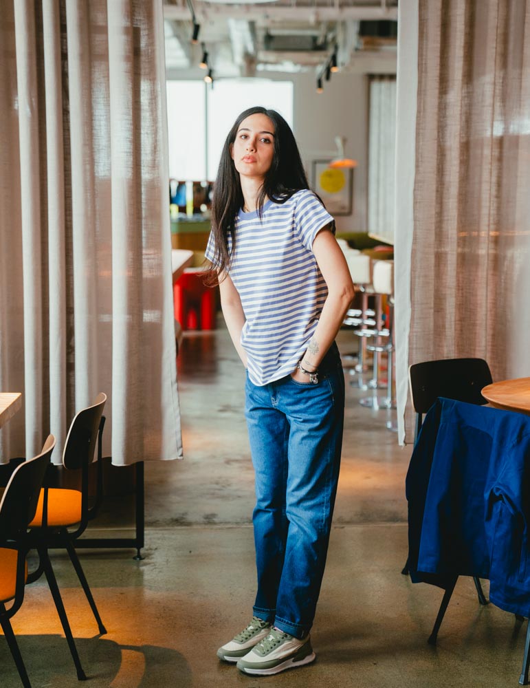 Rolled Sleeve Tee - Stripe