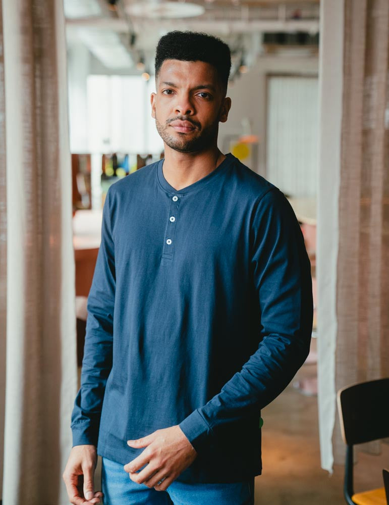 Mens Blue Henley Shirt Mens Henley Navy