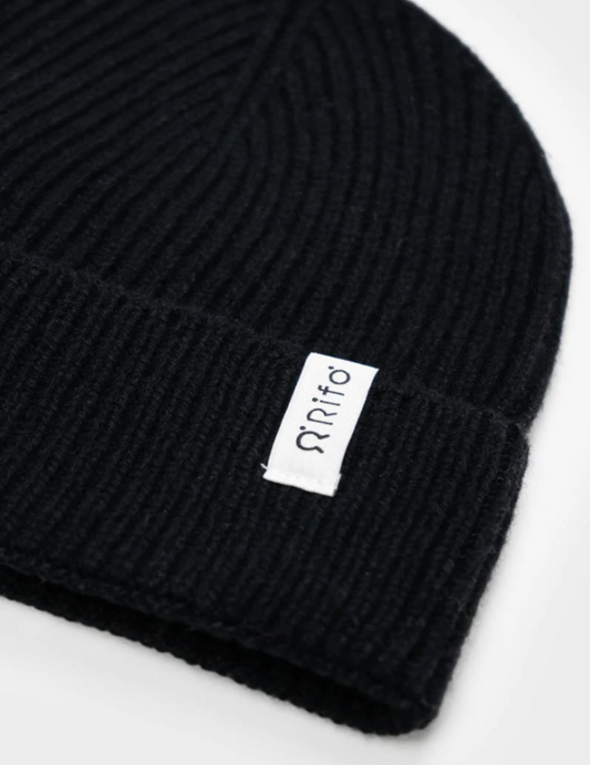 Recycled Cashmere Beanie Marcello - Black Slate