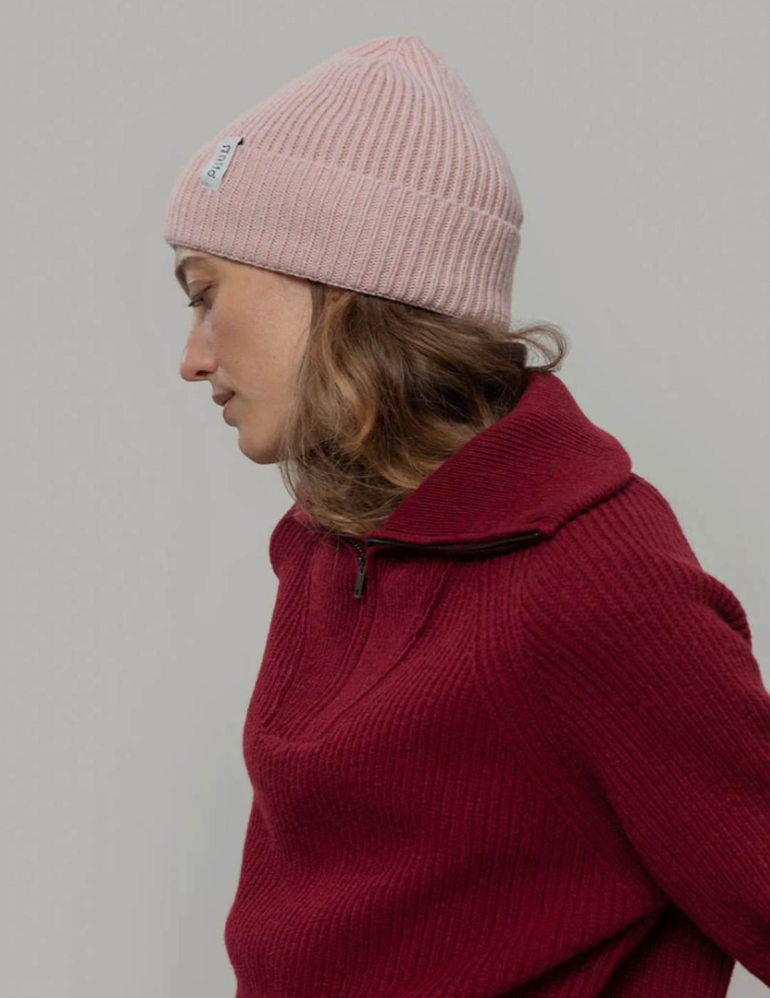 Recycled Cashmere Beanie Marcello - Pink Blush