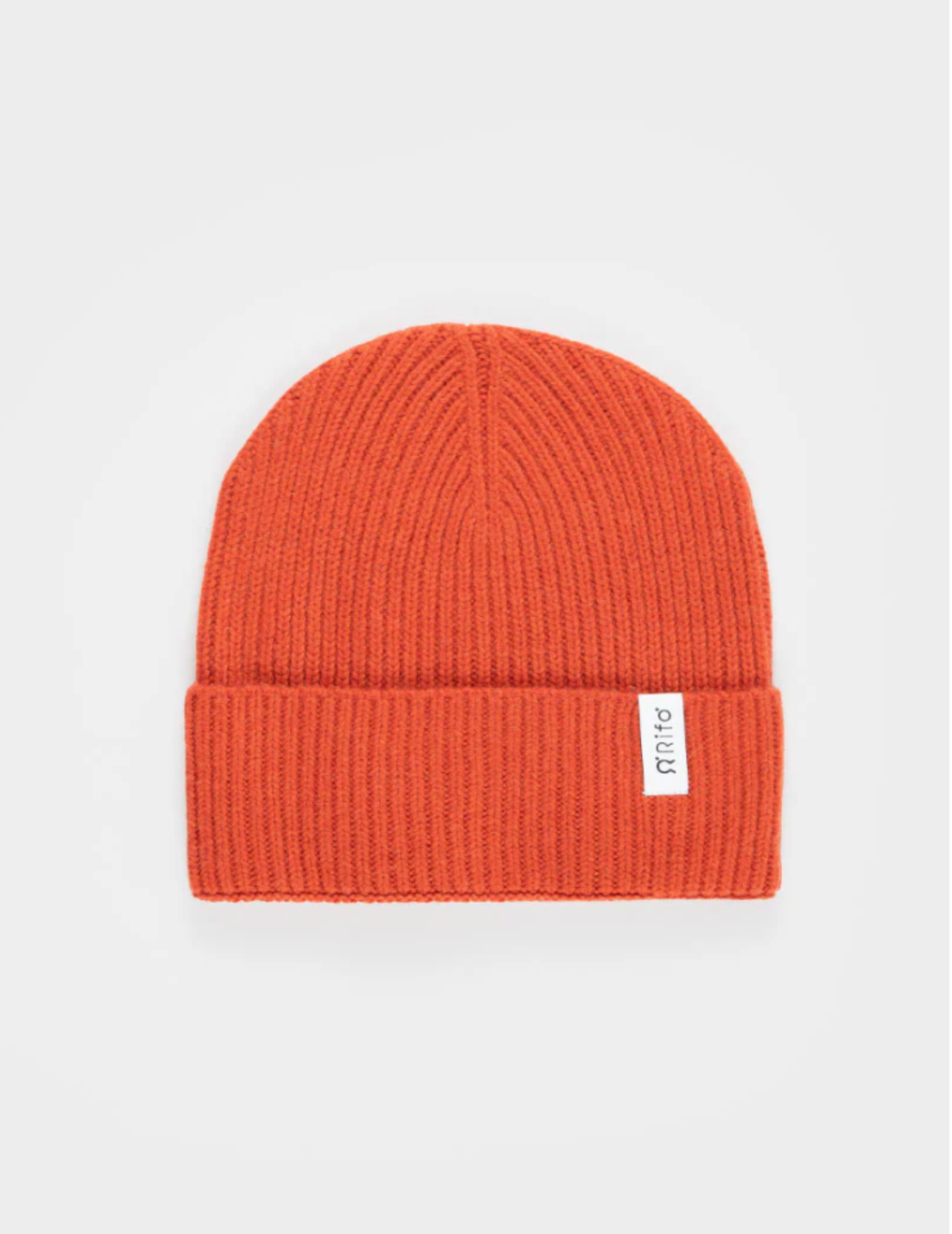 Recycled Cashmere Beanie Marcello - Orange Siena