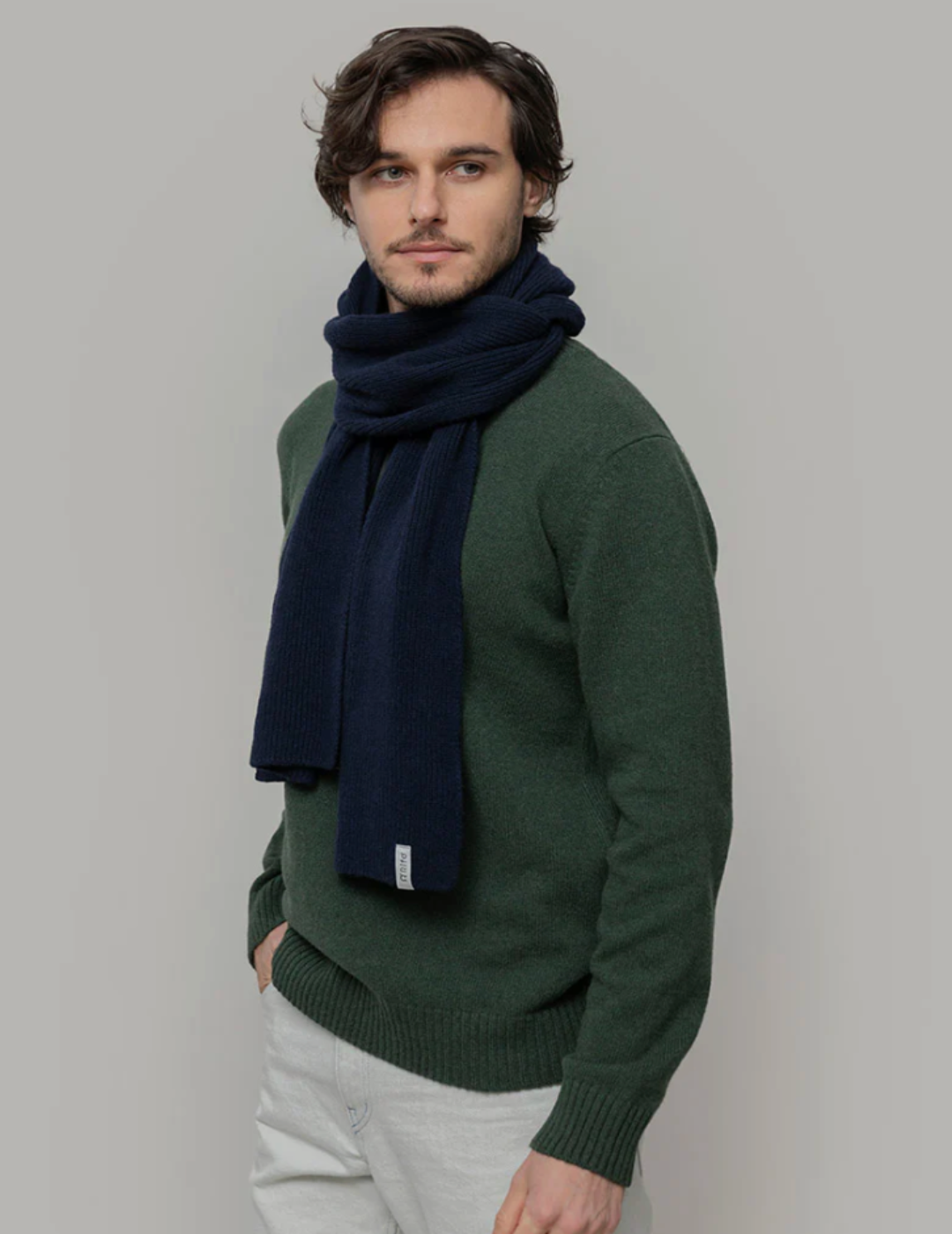 Sciarpa Cashmere Rigenerato Federico - Blu Mora