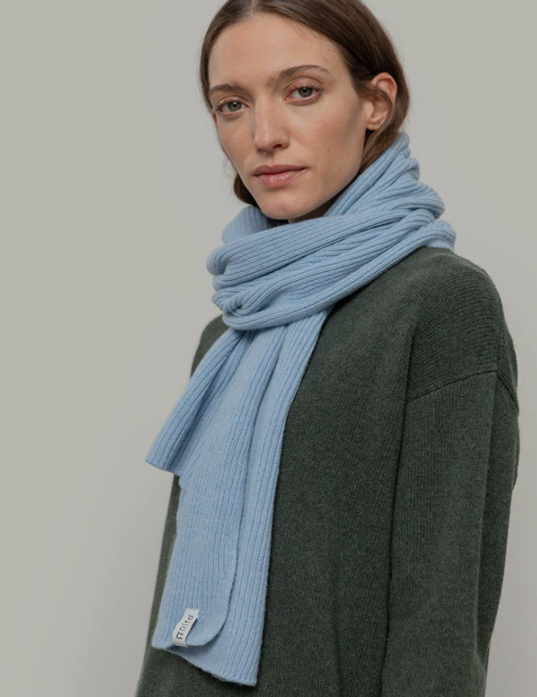Sciarpa Cashmere Rigenerato Federico - Azzurro Polvere