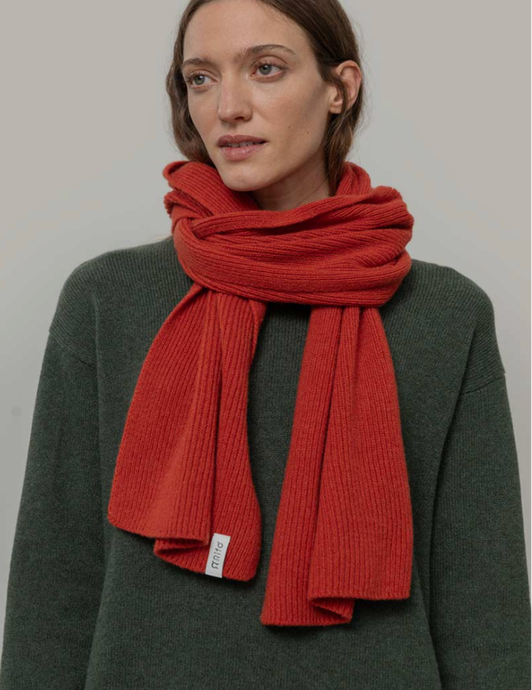 Sciarpa Cashmere Rigenerato Federico - Arancio Siena