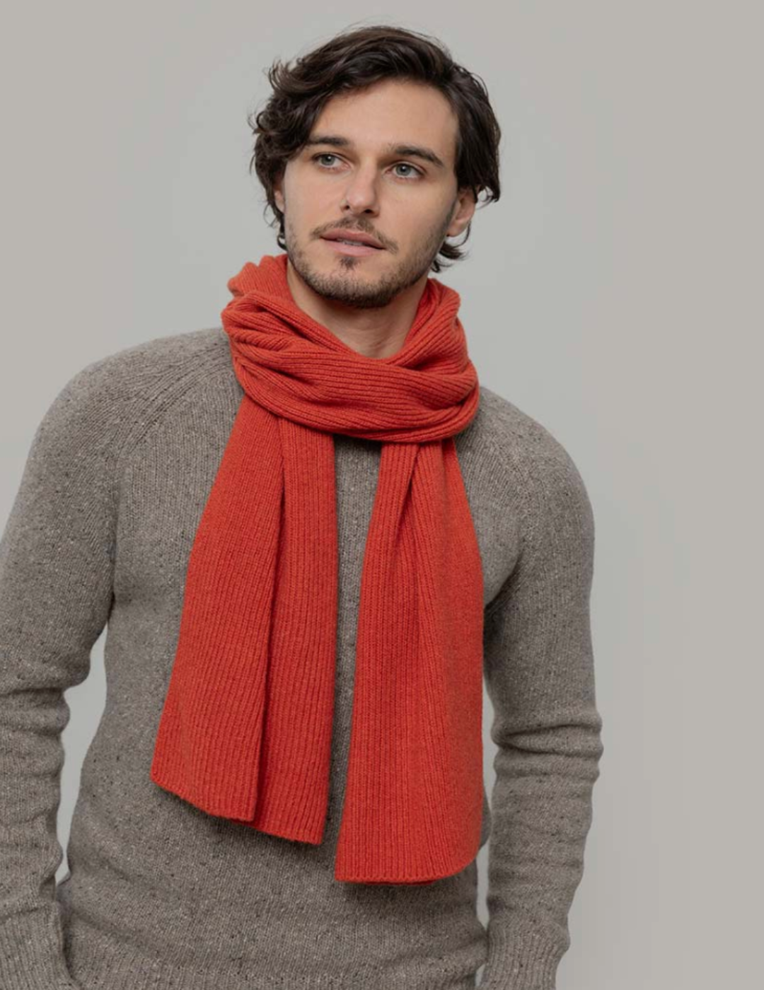 Sciarpa Cashmere Rigenerato Federico - Arancio Siena