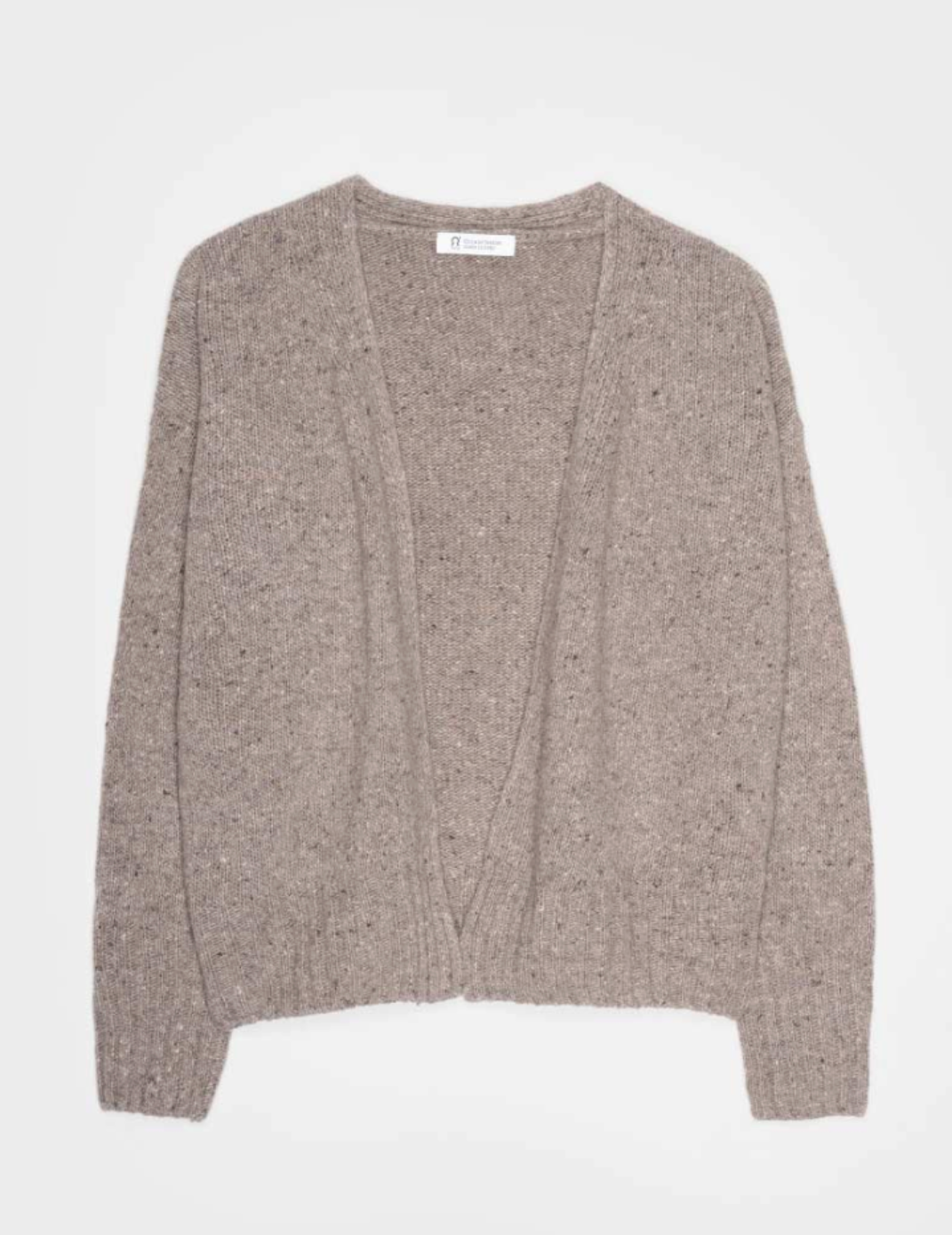 Cardigan Donna Paloma - Recycled Cashmere - Greige Nebbia