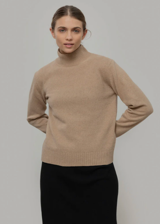 Ada Women's Recycled Cashmere Sweater - Cork Beige