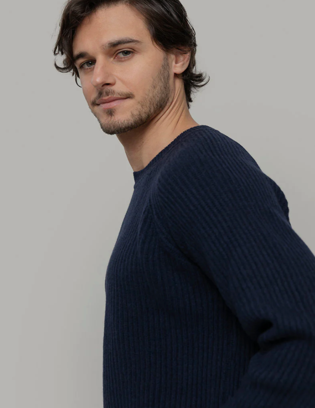 SANTE Unisex Recycled Cashmere Sweater - Blue Mora