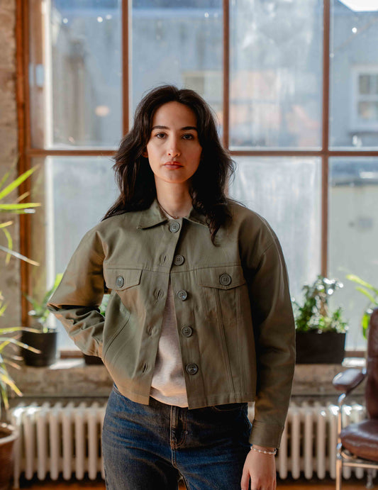 Womens Cotton Jacket - Green