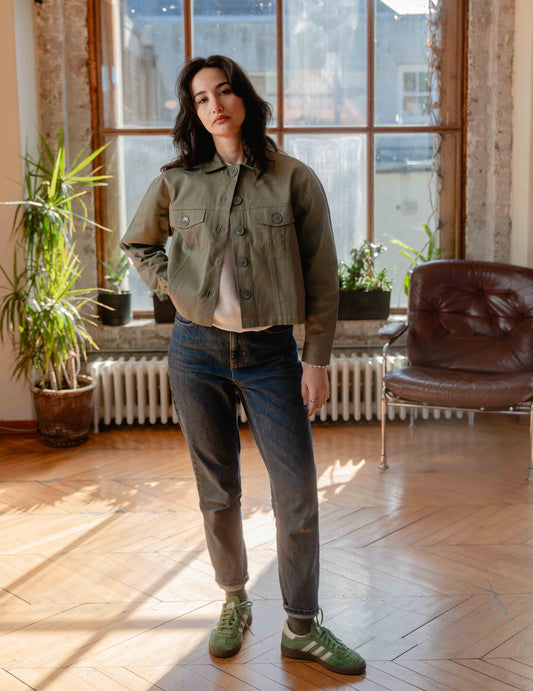 Womens Cotton Jacket - Green