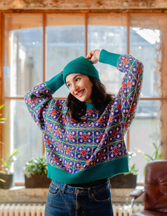 Fresh Heavy Knit Crew - Multi Coloured