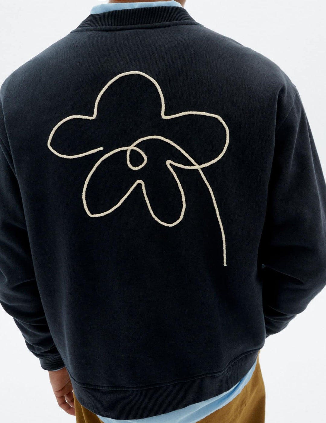 FLOWER ROPE NAVY LEON SWEATSHIRT