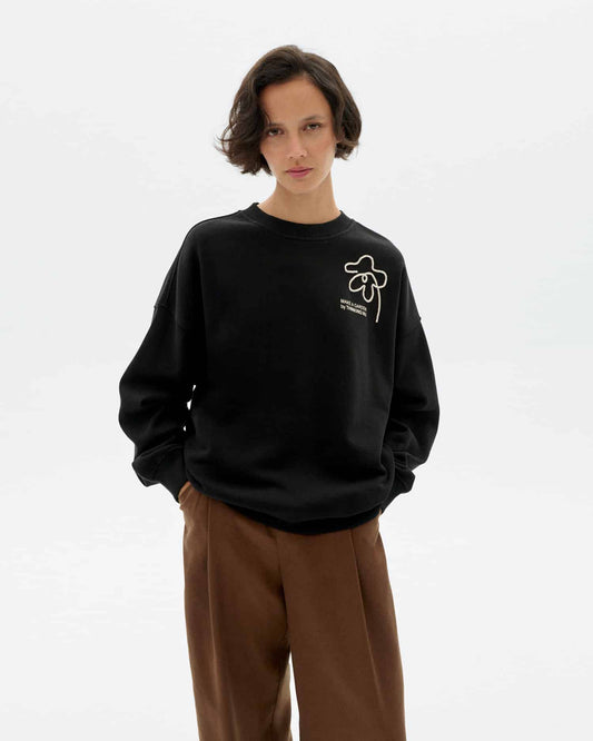 FLOWER ROPE BLACK JIMENA SWEATSHIRT