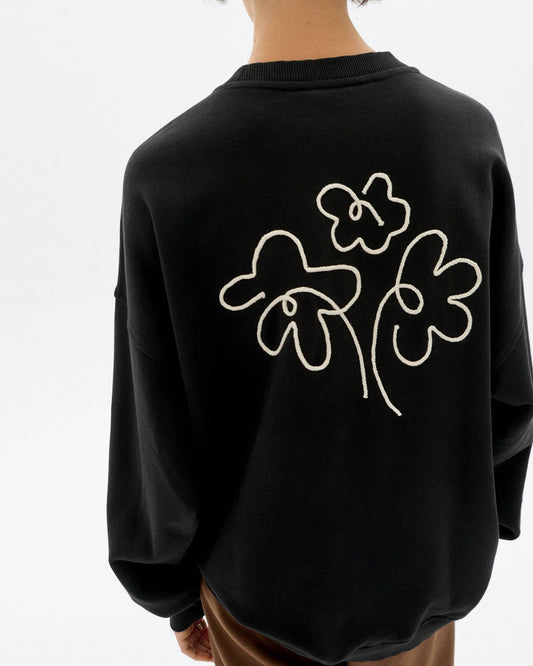 FLOWER ROPE BLACK JIMENA SWEATSHIRT