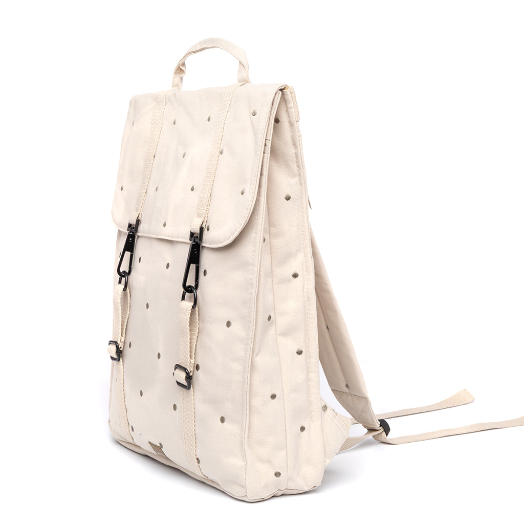 HANDY BACKPACK ECRU DOTS