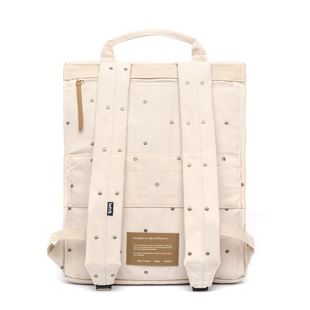 HANDY BACKPACK ECRU DOTS