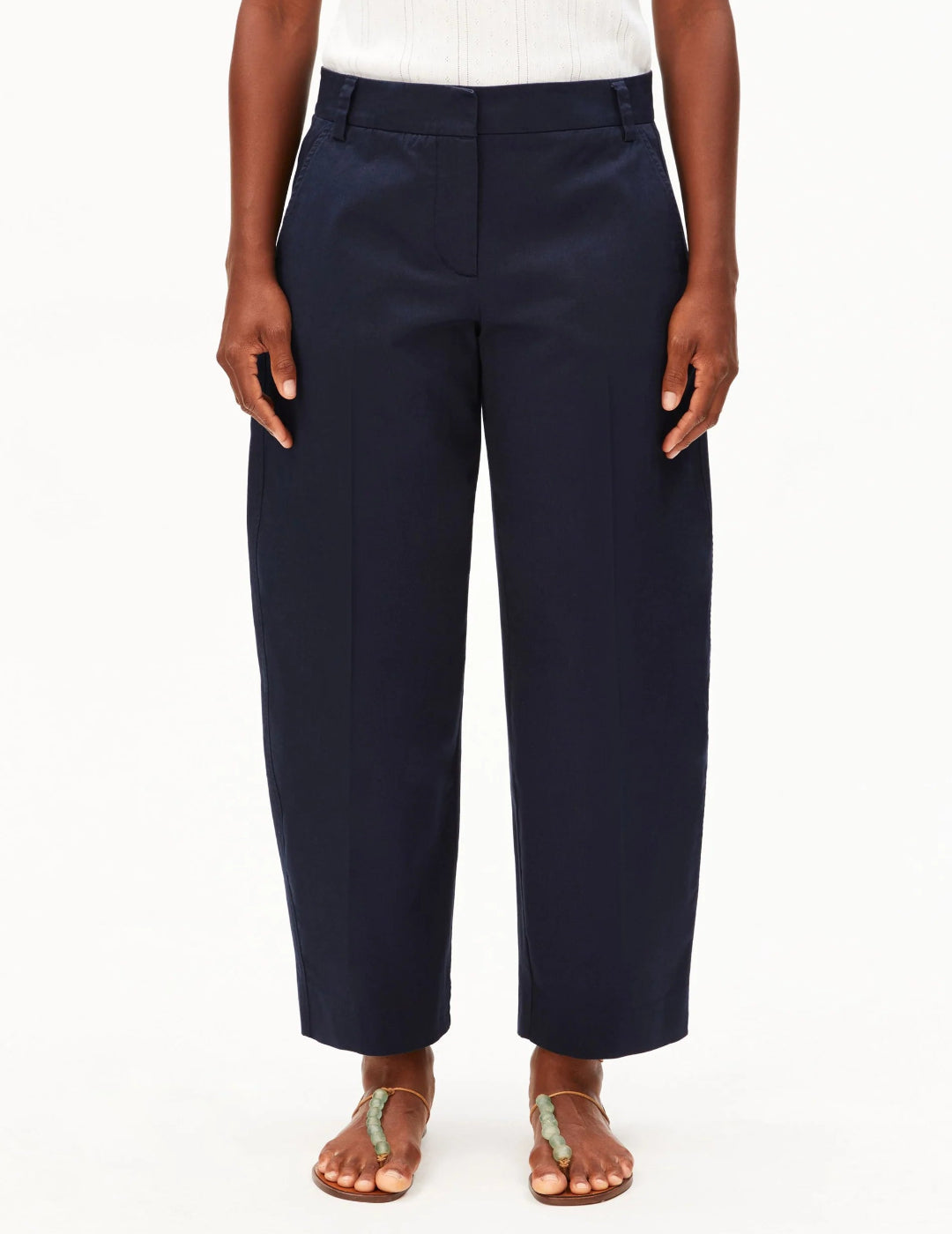 BARREL LEG TWILL PANT