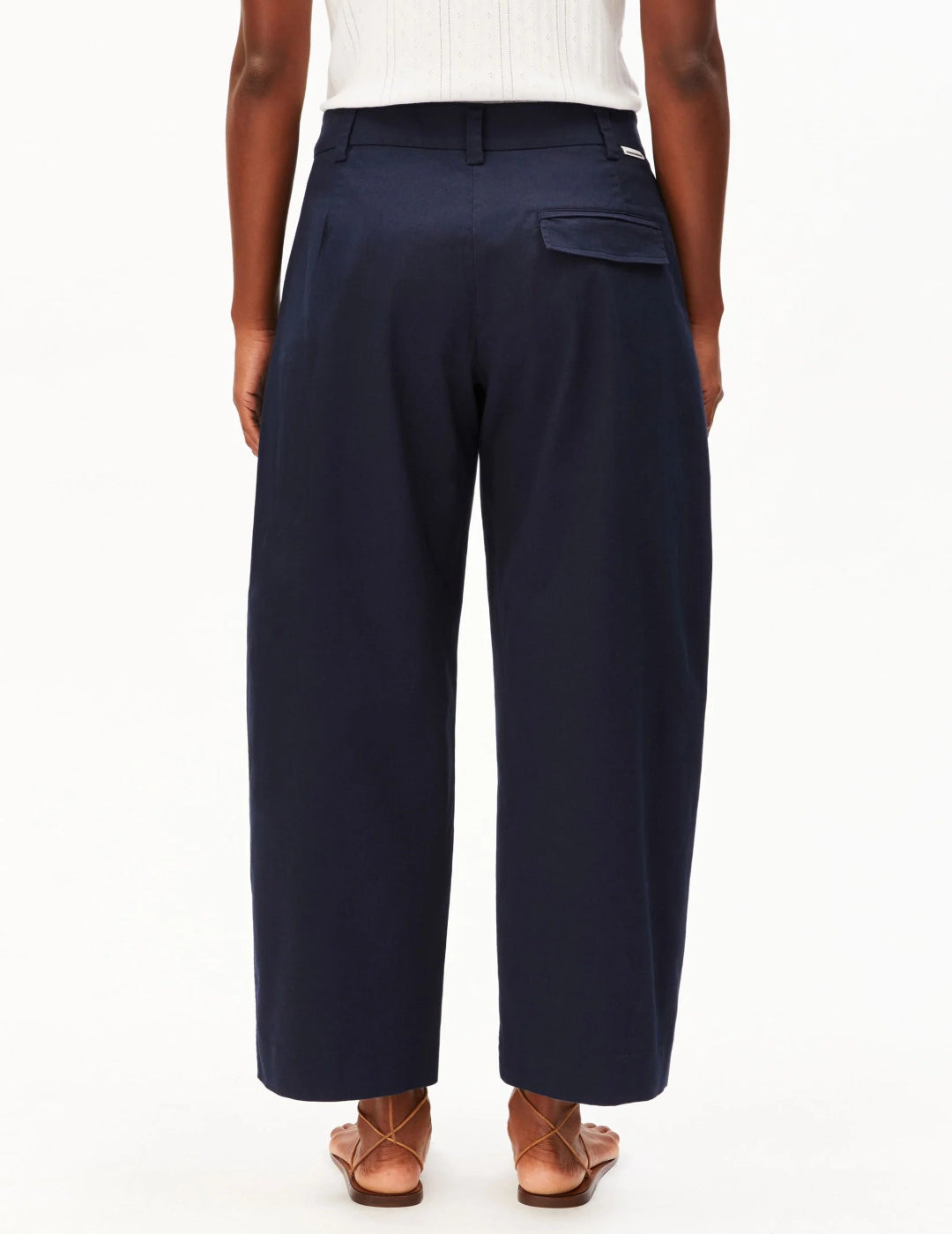 BARREL LEG TWILL PANT
