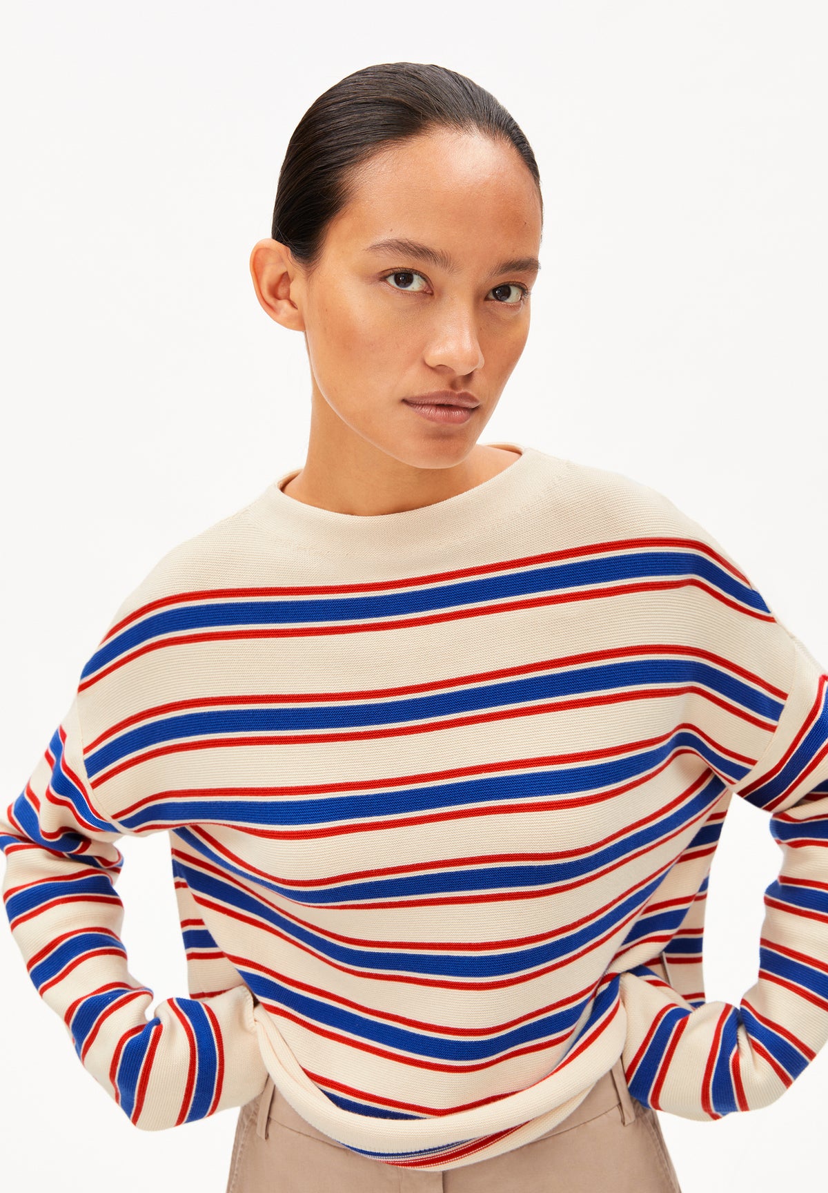 MERINAA STRIPES KNIT SWEATER