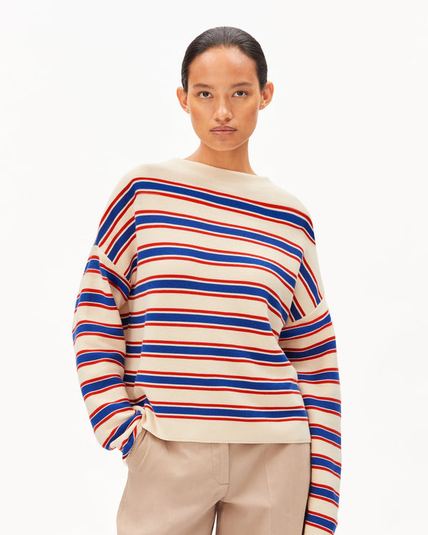 MERINAA STRIPES KNIT SWEATER