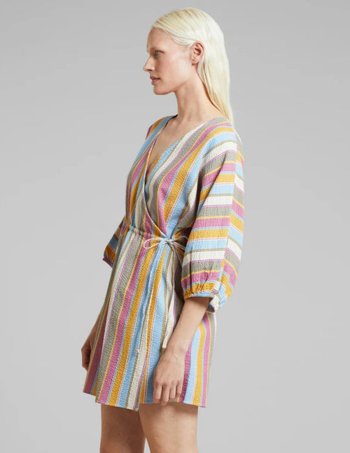 Wrap Dress Ugglan Club Stripe Multi Color