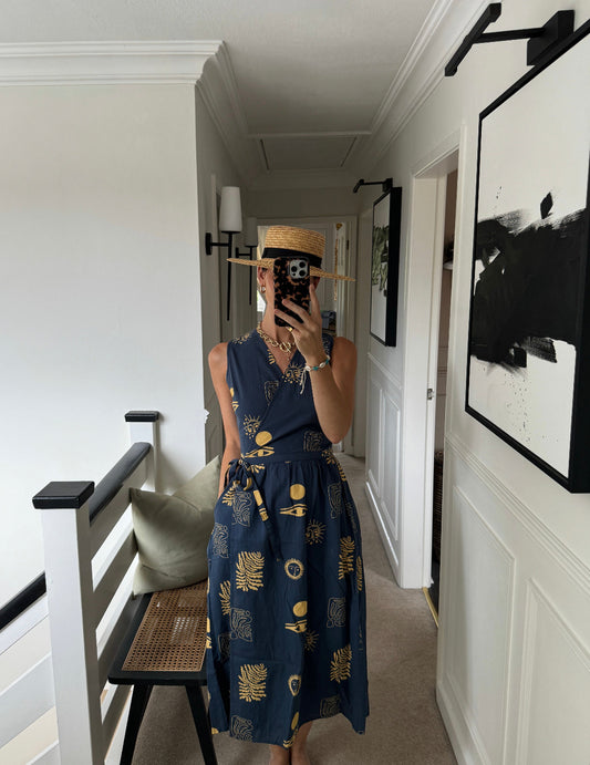 Amy Seersucker Wrap Dress - Chasing The Summer