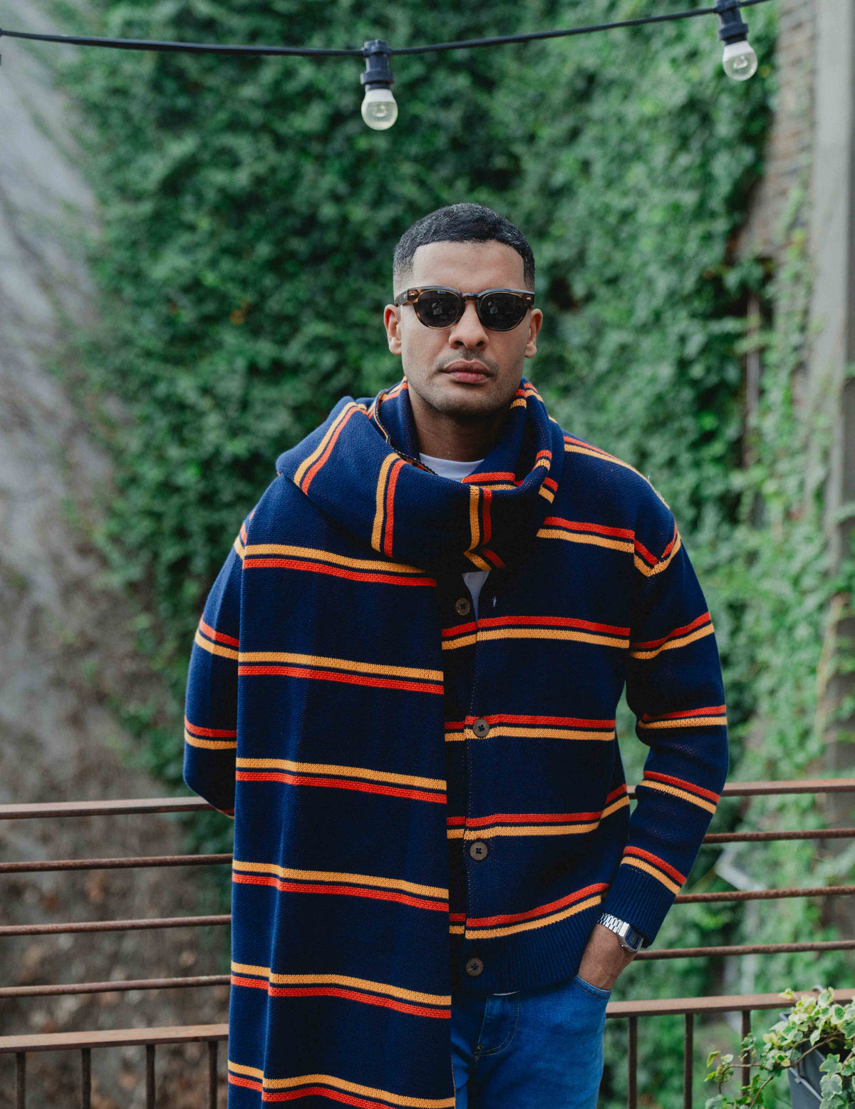 Heavyweight Knit Scarf - Stripe