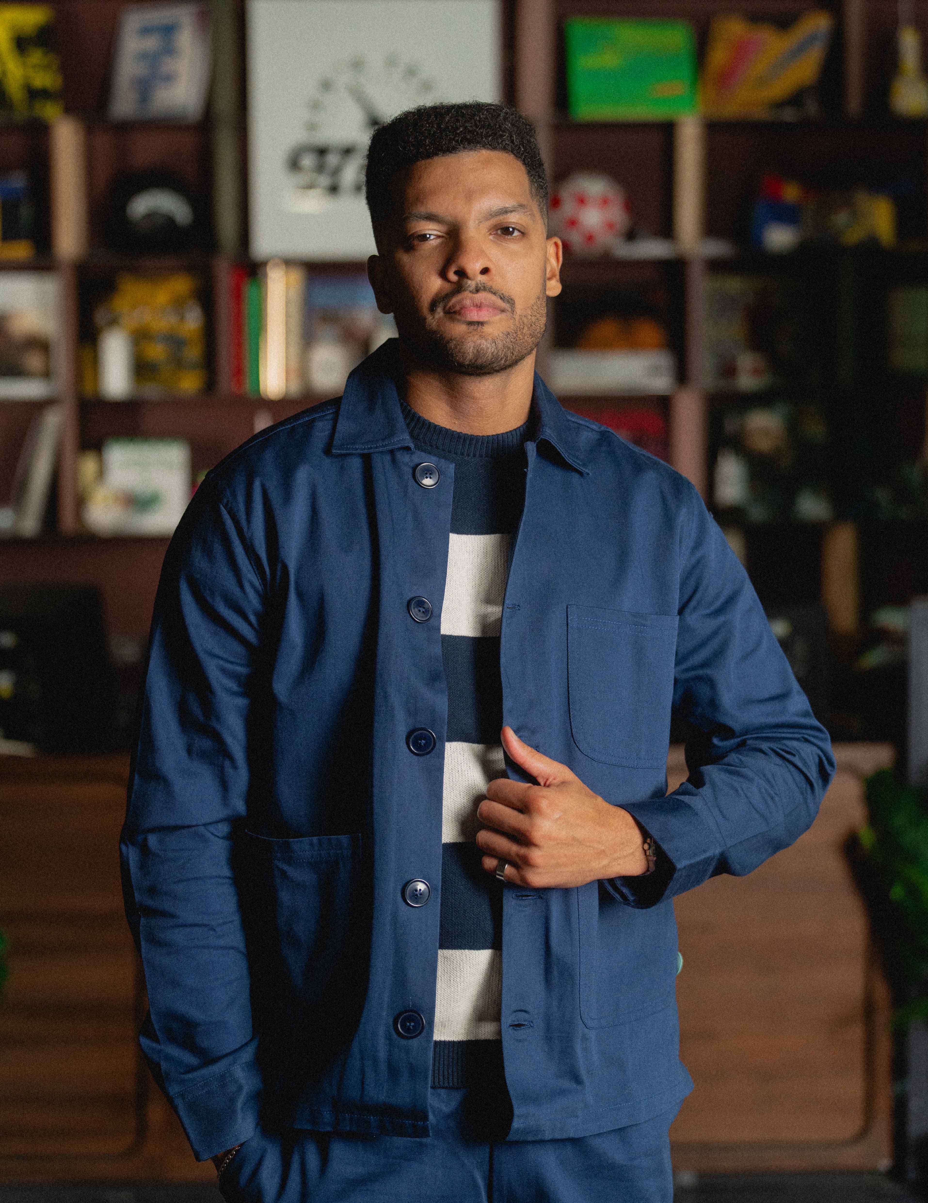 Organic Cotton Workers Jacket - Navy – Fresh Cuts Clothing