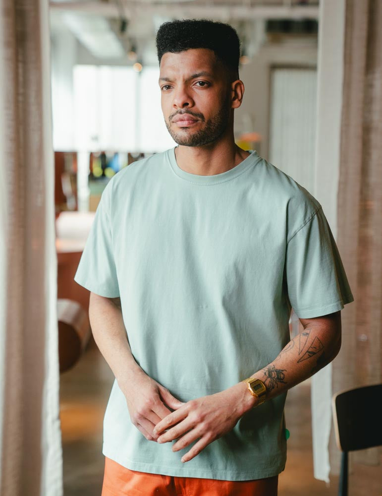 Fresh Vintage Heavyweight Washed Tee - Green