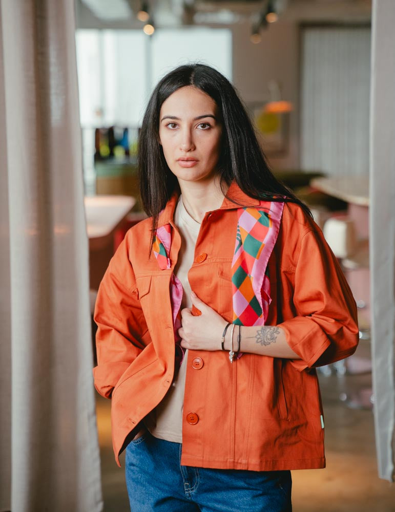 Womens Worker Jacket - Burnt Orange