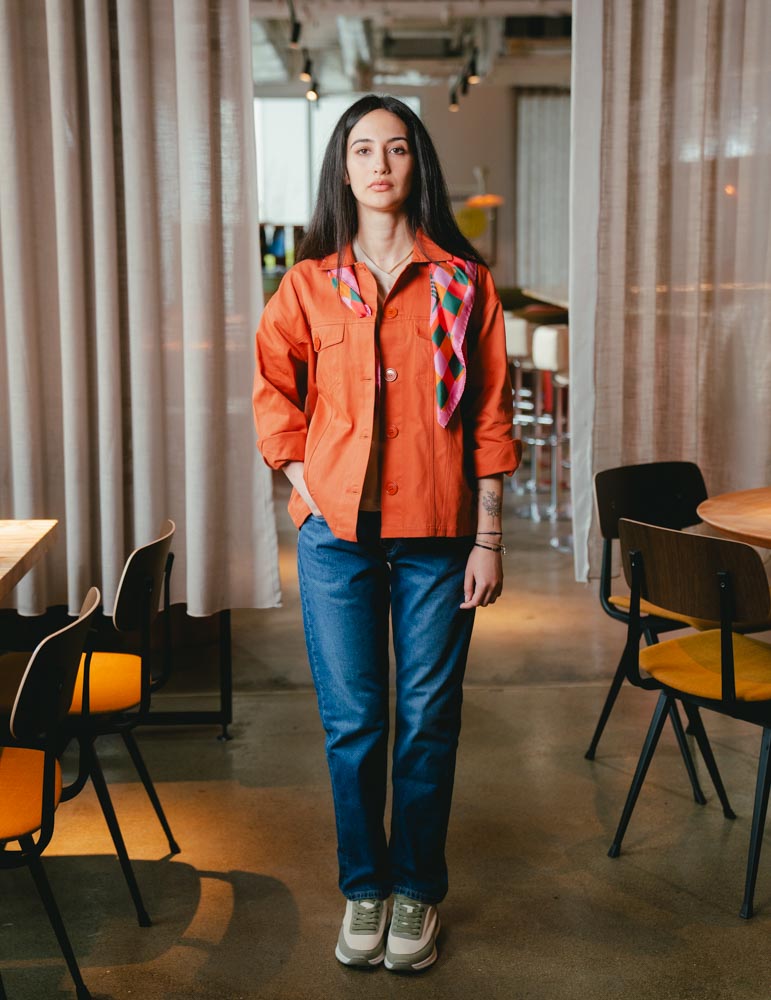 Womens Worker Jacket - Burnt Orange