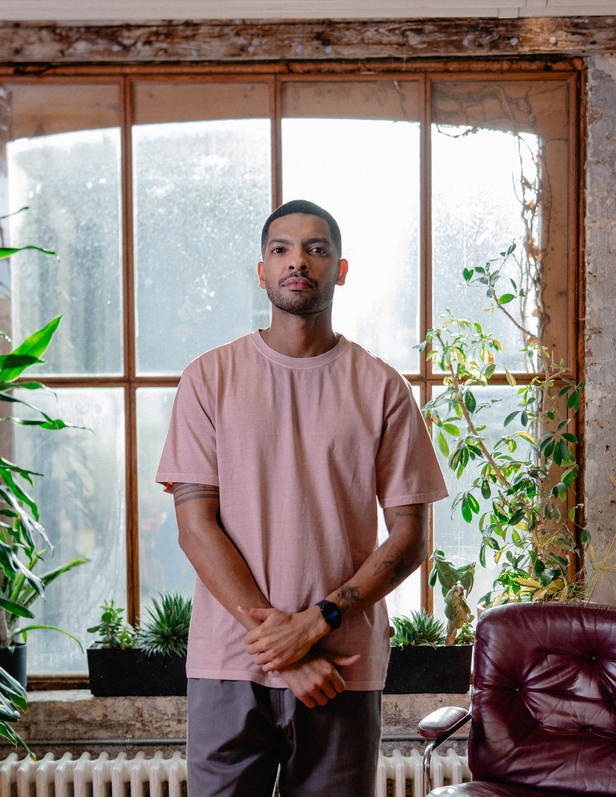 Fresh Vintage Heavyweight Washed Tee - Red