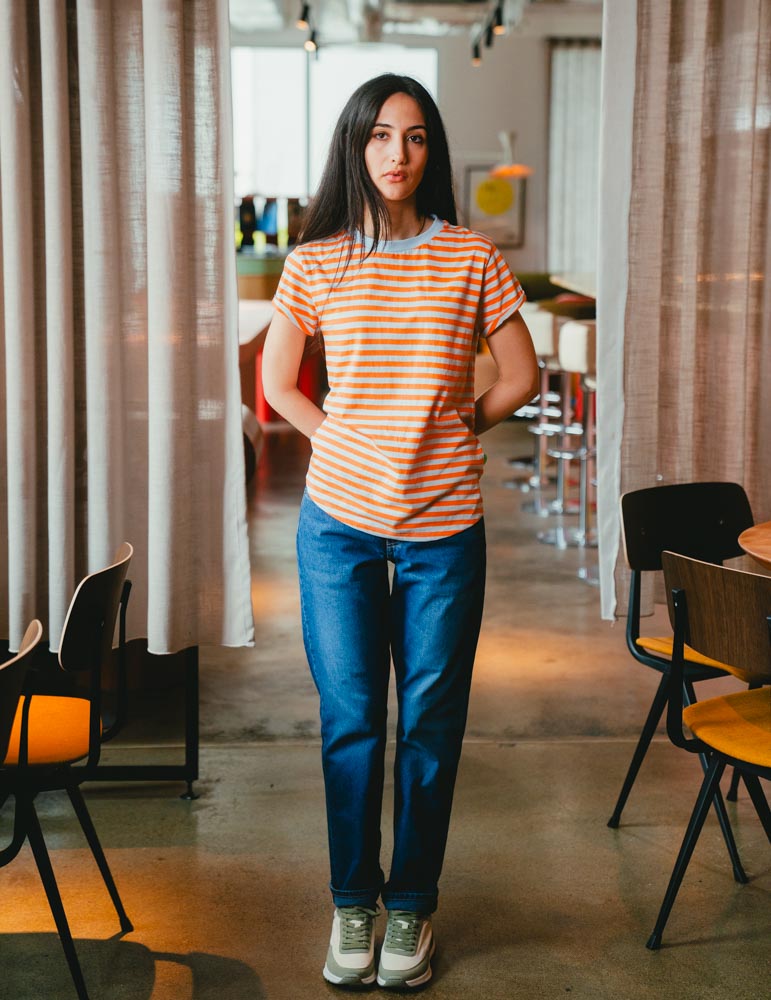 Rolled Sleeve Tee - Stripe