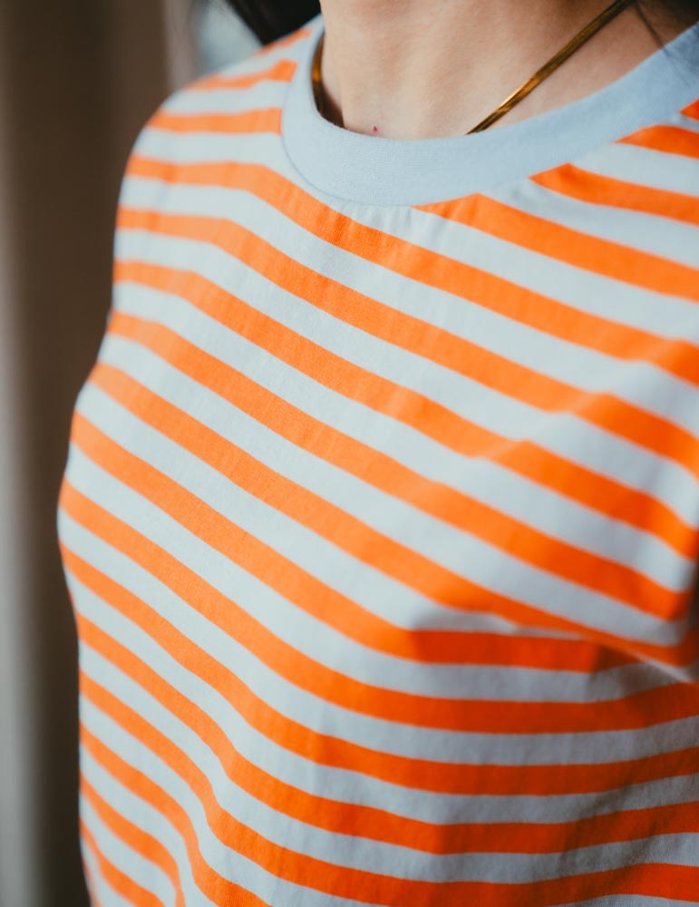 Rolled Sleeve Tee - Stripe