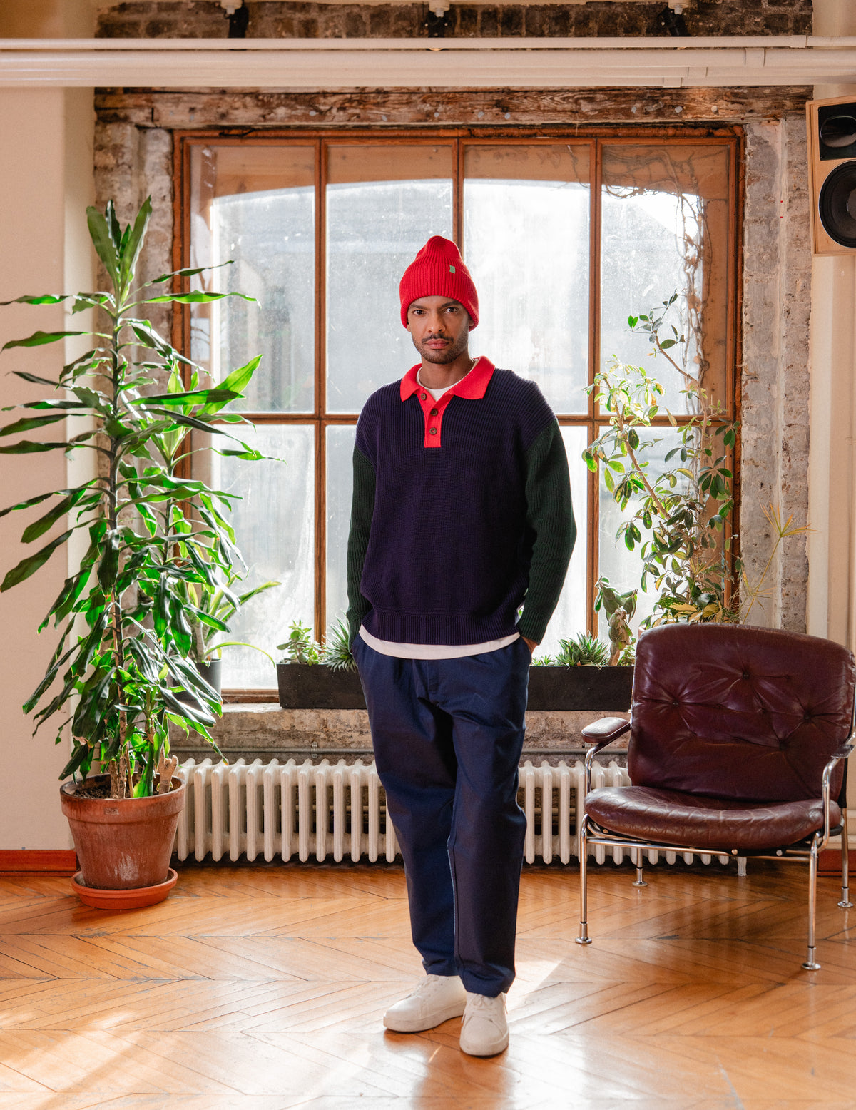 New Fresh Knit Staple Collar Crew - Mix Up