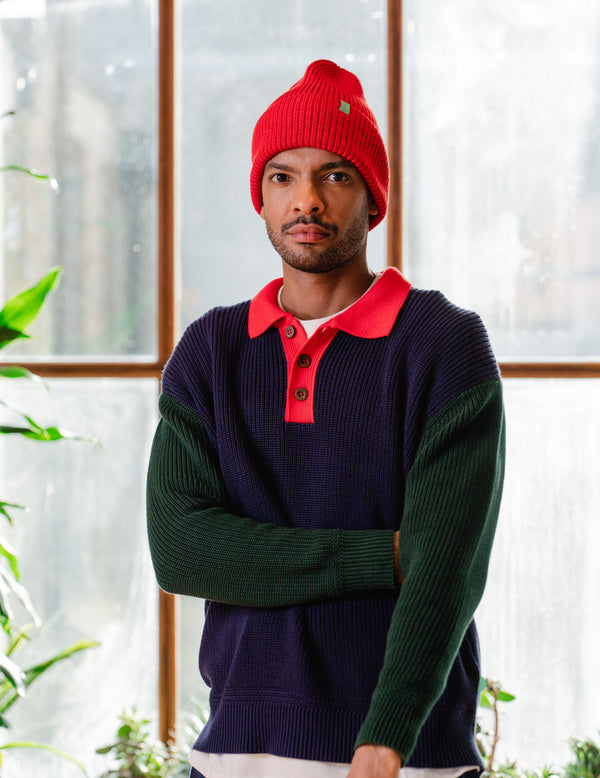 New Fresh Knit Staple Collar Crew - Mix Up