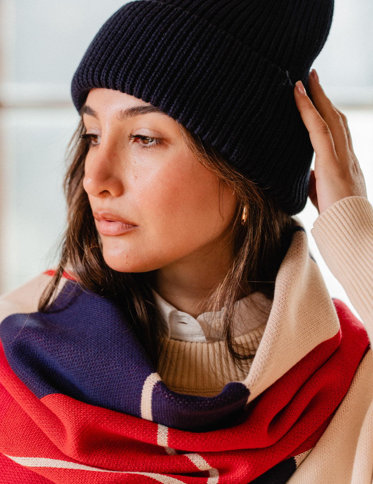 Knit Scarf - Check