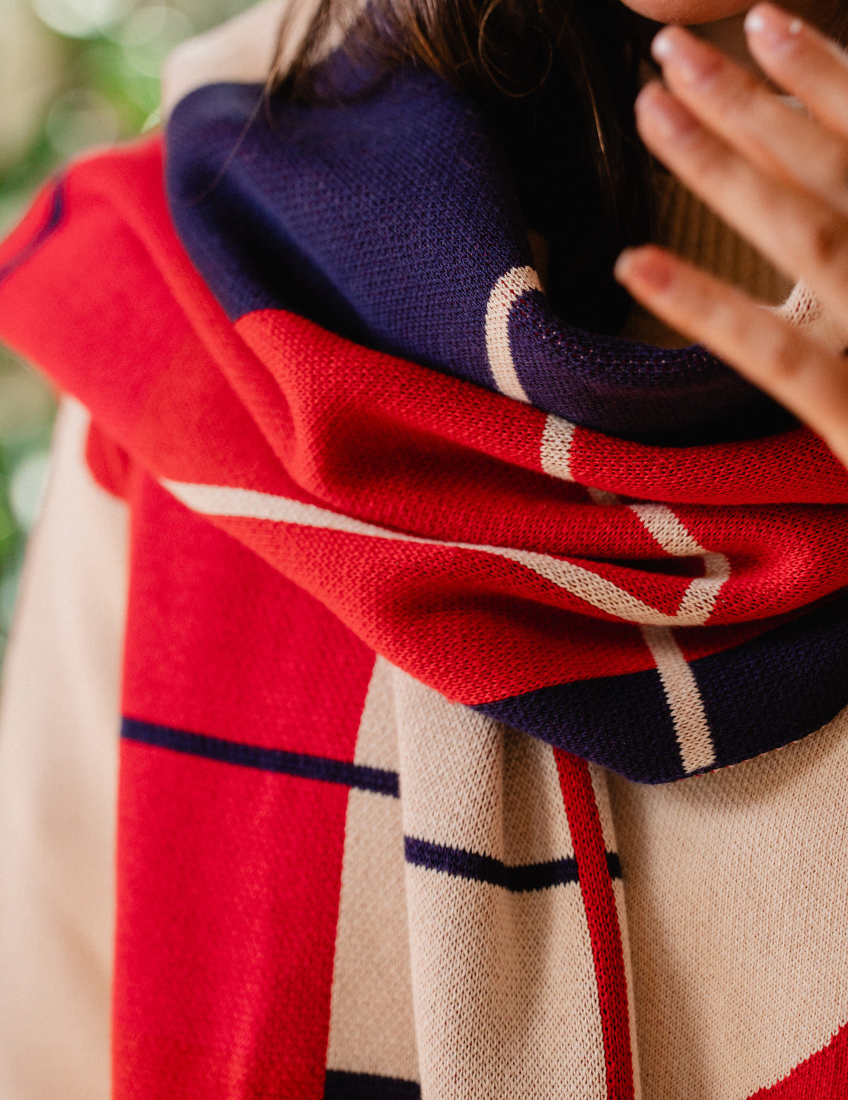 Knit Scarf - Check