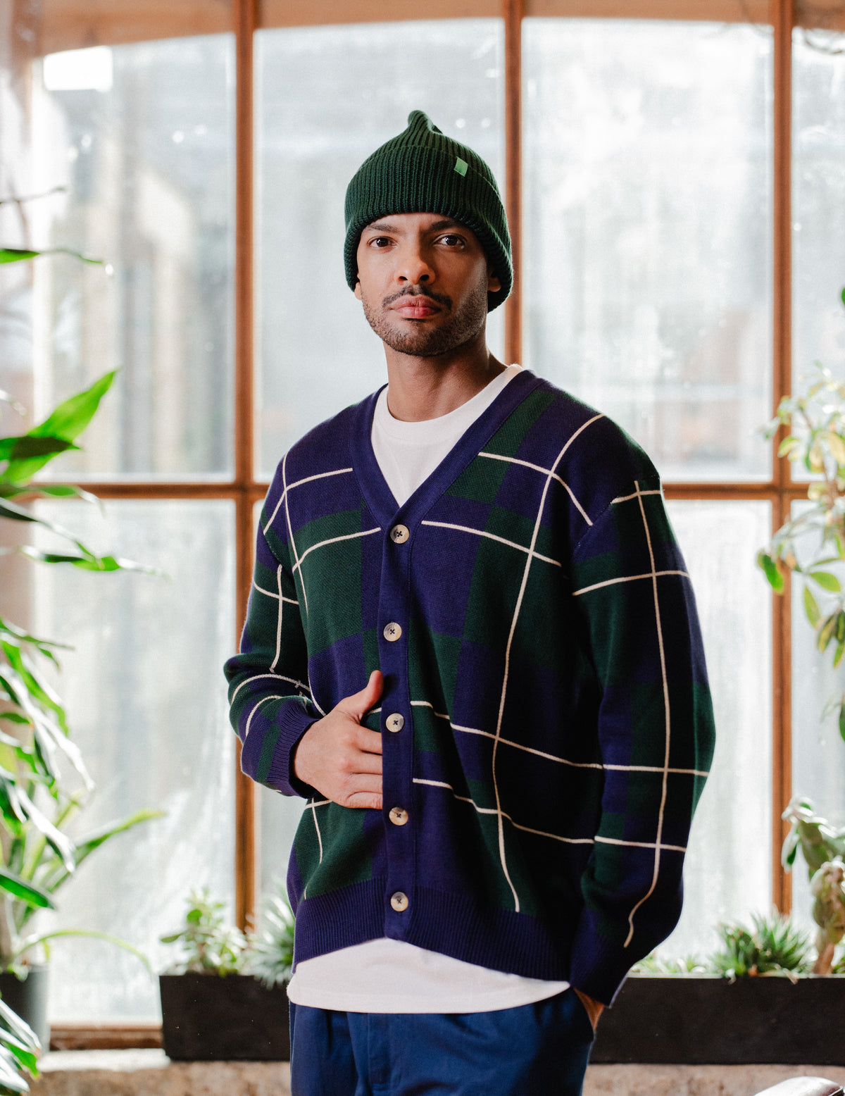 Fresh Knit Cardigan - Check