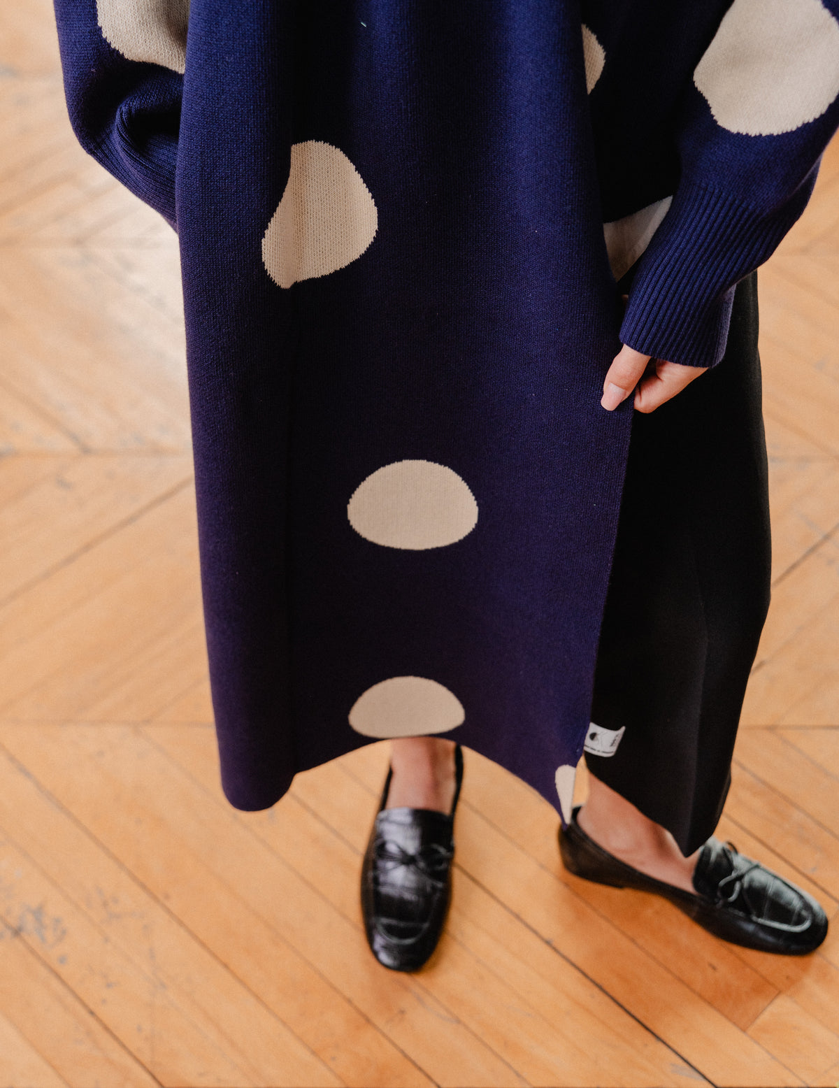 Knit Scarf - Polka Dot