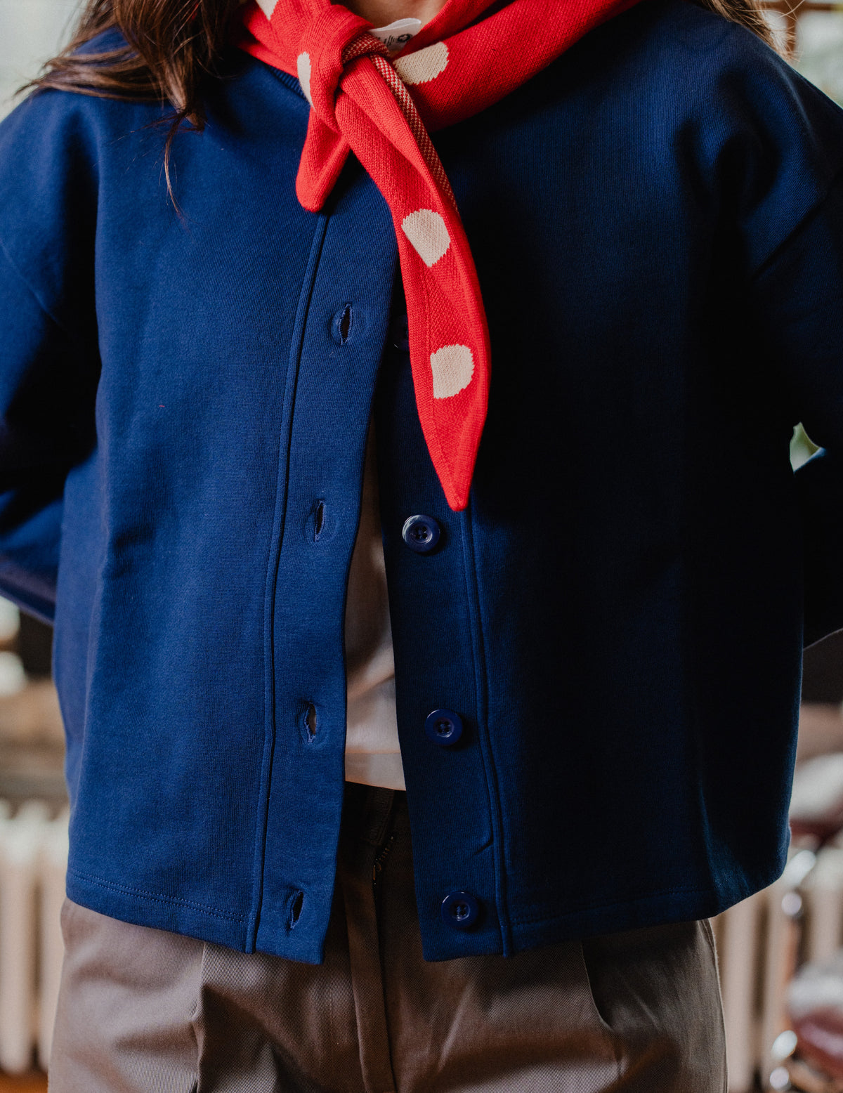 Button Up Crew - Navy
