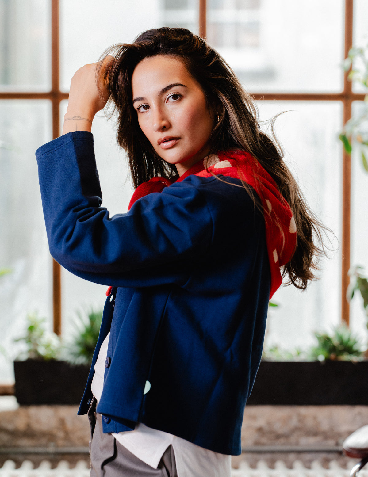 Button Up Crew - Navy
