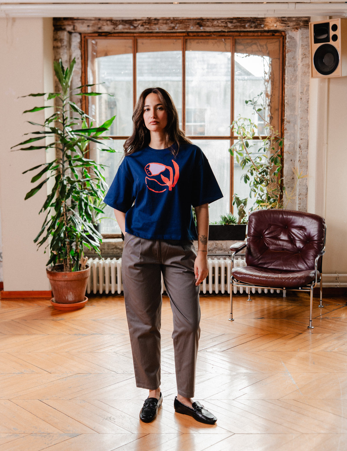 Oversized Heavyweight Tee - Flora