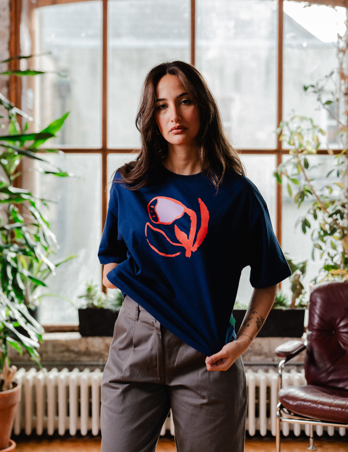 Oversized Heavyweight Tee - Flora