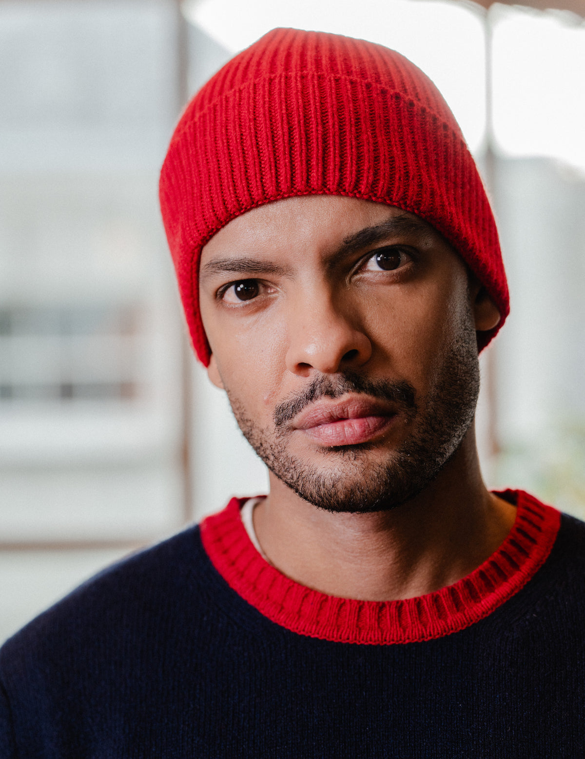 Red Recycled Cashmere Beanie Marcello - Rifò x Fresh Cuts